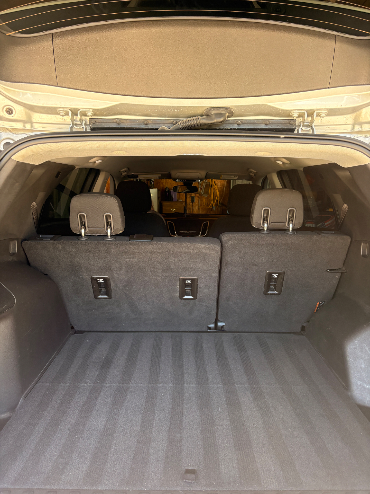 Spotless SUV cargo area after detailing